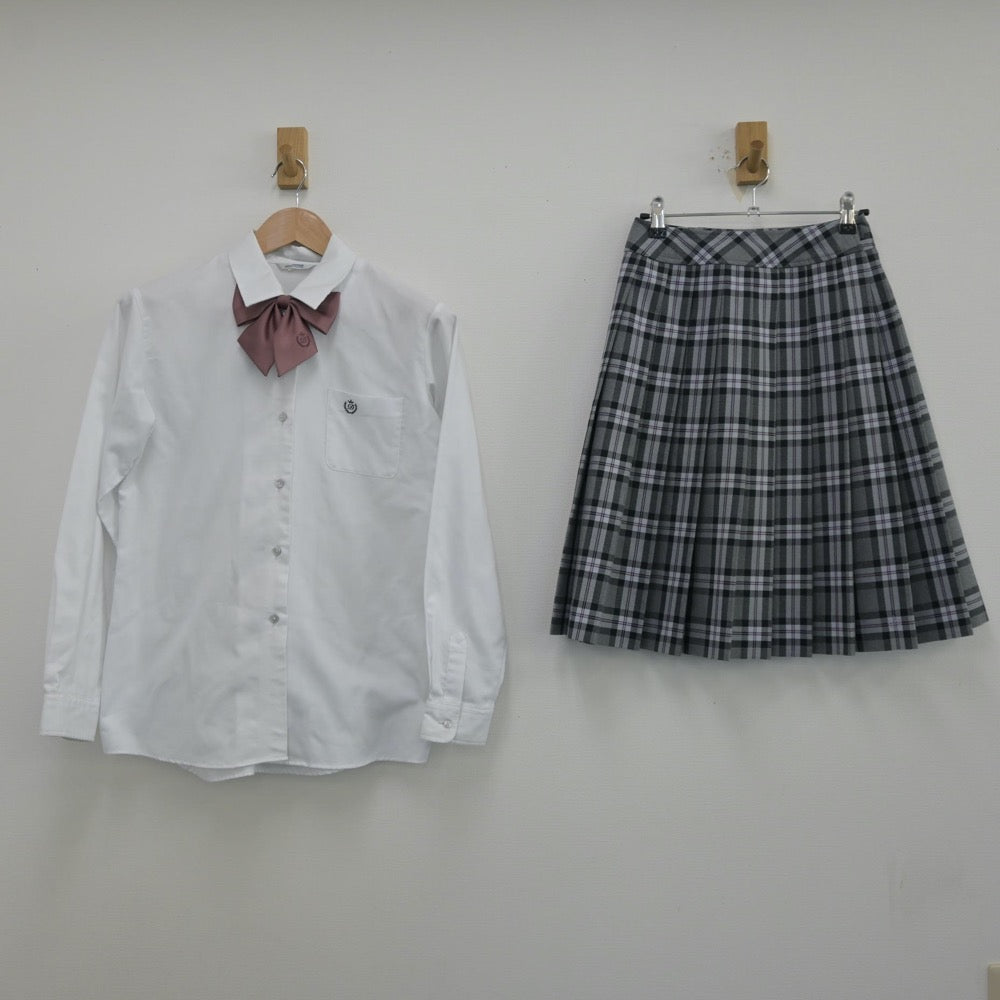 【中古】神奈川県 同朋高等学校 女子制服 5点（ブレザー・シャツ・ニット・スカート）sf013622