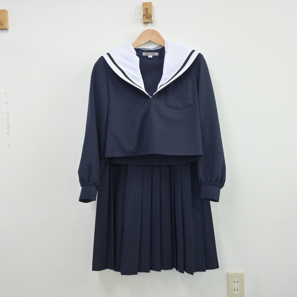 【中古】愛知県 黄金中学校 女子制服 2点（セーラー服・スカート）sf013624