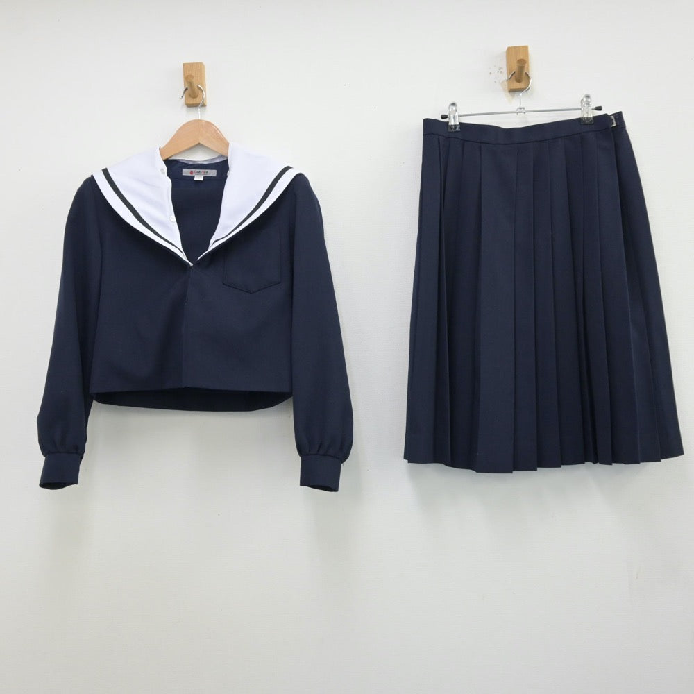 【中古】愛知県 黄金中学校 女子制服 2点（セーラー服・スカート）sf013624