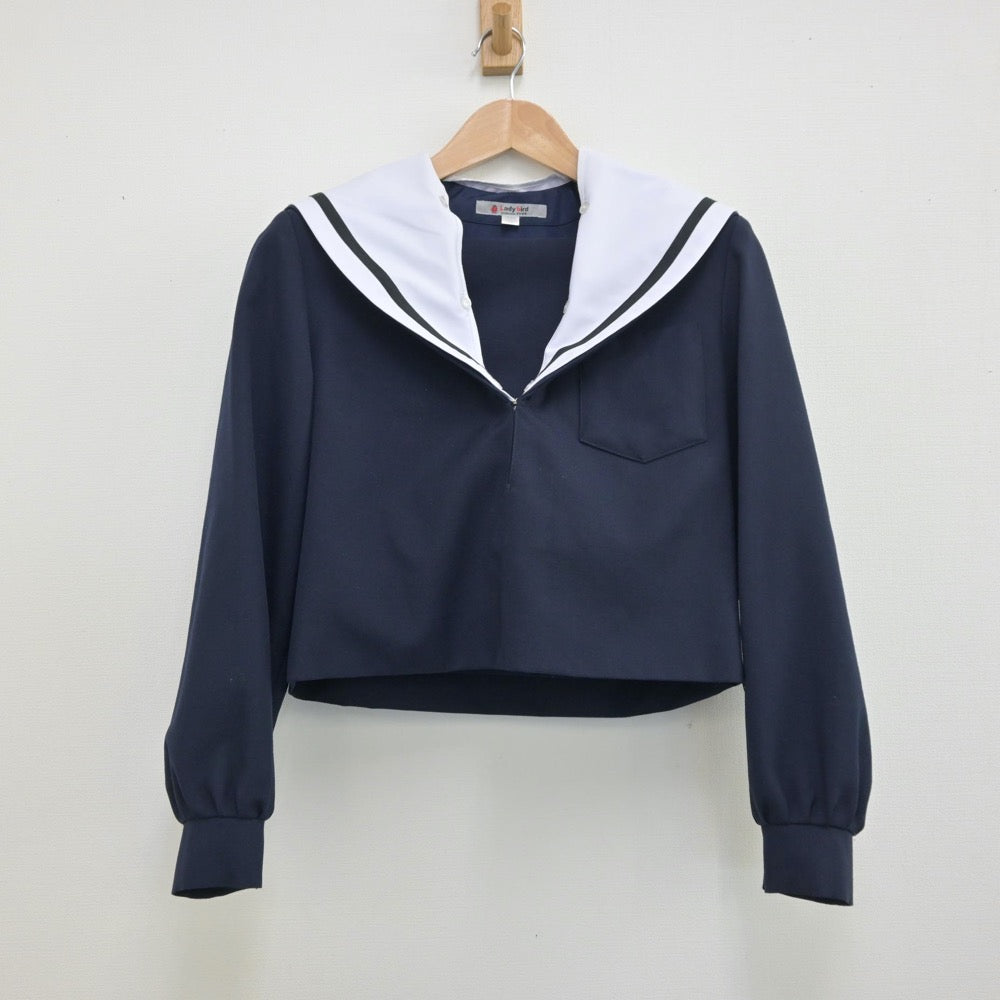 【中古】愛知県 黄金中学校 女子制服 2点（セーラー服・スカート）sf013624