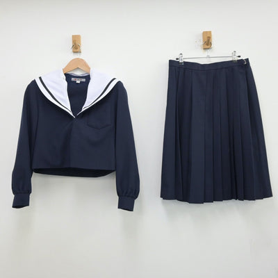 【中古】愛知県 黄金中学校 女子制服 2点（セーラー服・スカート）sf013625