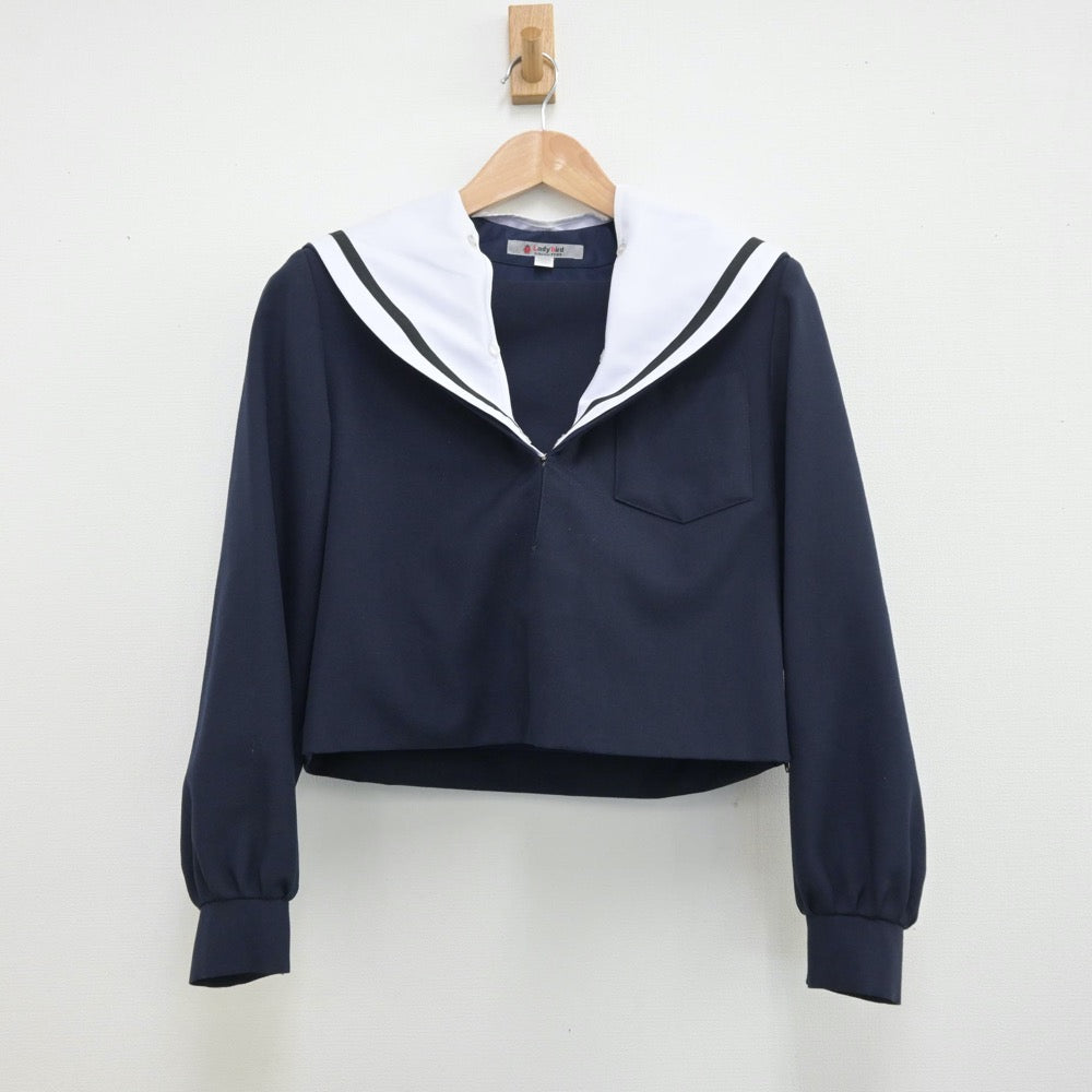 【中古】愛知県 黄金中学校 女子制服 2点（セーラー服・スカート）sf013625