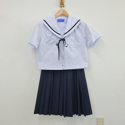 【中古】愛知県 黄金中学校 女子制服 3点（セーラー服・スカート）sf013628