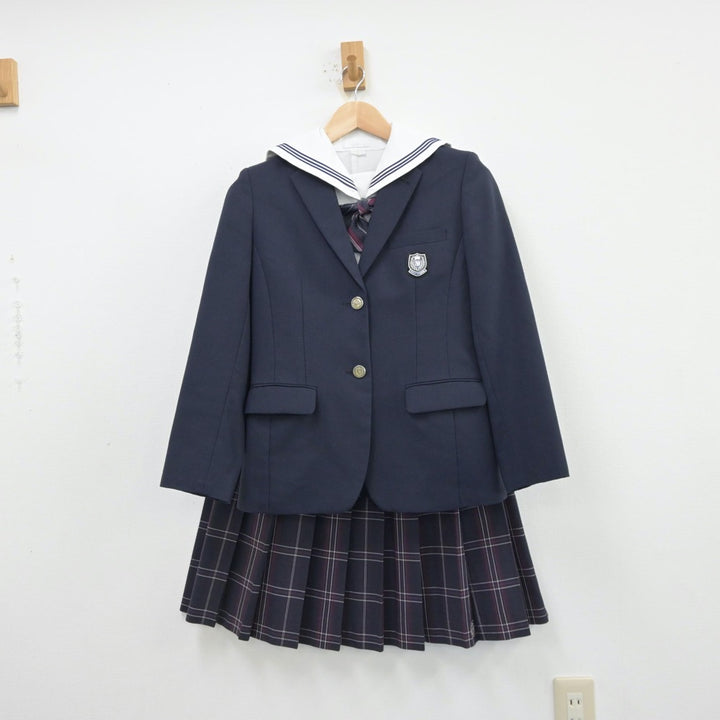 中古制服】北海道 北海道札幌英藍高等学校 女子制服 4点（ブレザー・セーラー服・スカート）sf013646【リサイクル学生服】 | 中古制服通販パレイド