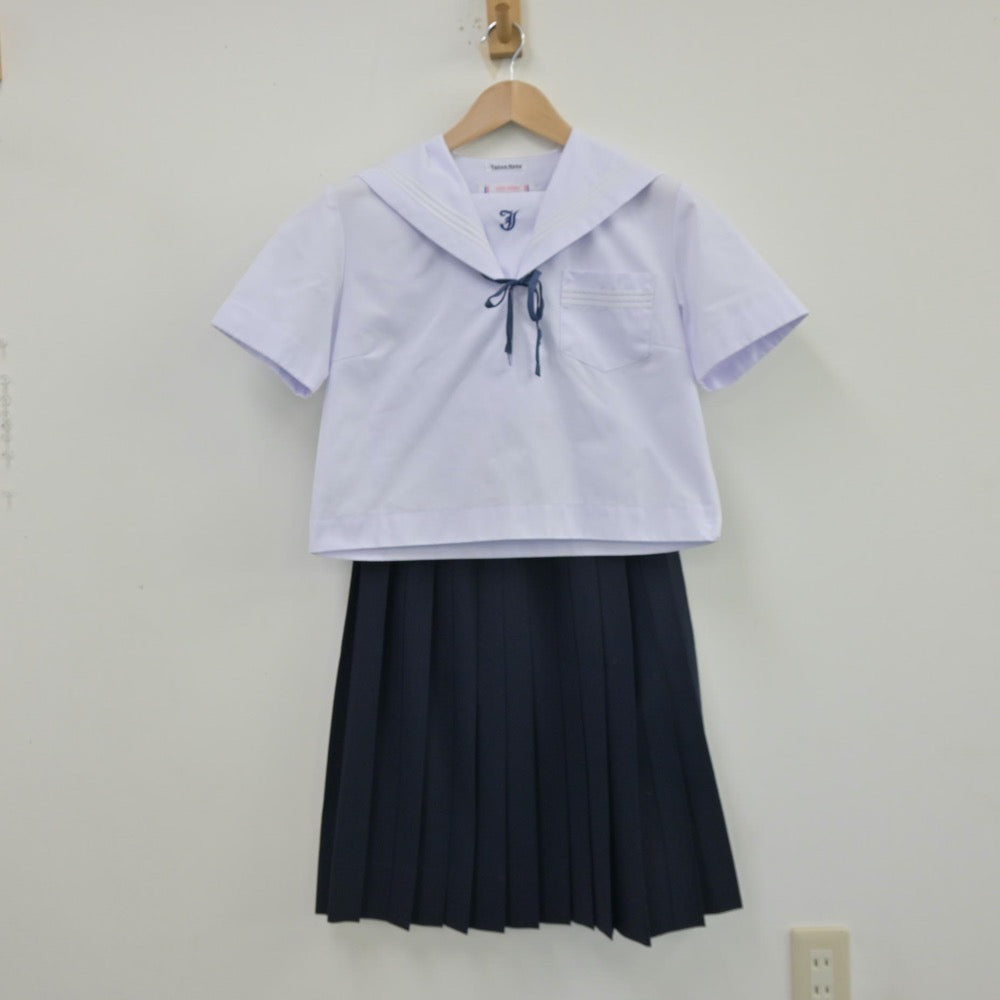 【中古】兵庫県 姫路市立城乾中学校 女子制服 4点（セーラー服・スカート）sf013648