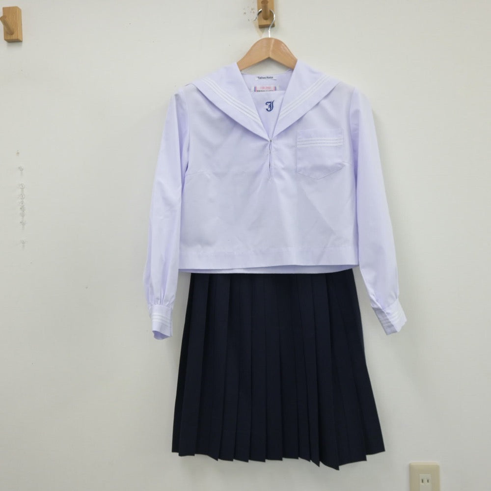 【中古】兵庫県 姫路市立城乾中学校 女子制服 4点（セーラー服・スカート）sf013648