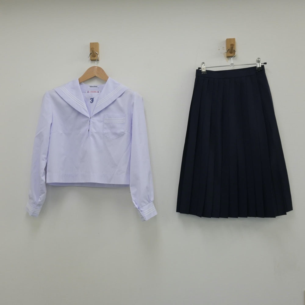 【中古】兵庫県 姫路市立城乾中学校 女子制服 4点（セーラー服・スカート）sf013648