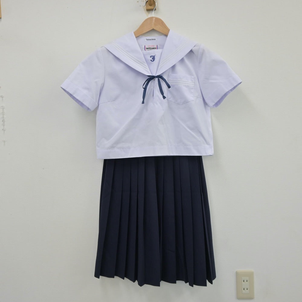 【中古】兵庫県 姫路市立城乾中学校 女子制服 4点（セーラー服・スカート）sf013649