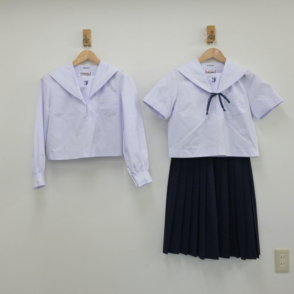 【中古】兵庫県 姫路市立城乾中学校 女子制服 4点（セーラー服・スカート）sf013649