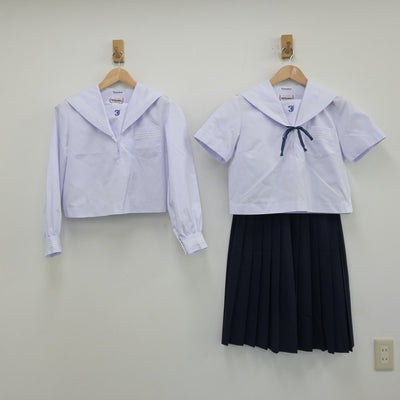 【中古】兵庫県 姫路市立城乾中学校 女子制服 4点（セーラー服・スカート）sf013649