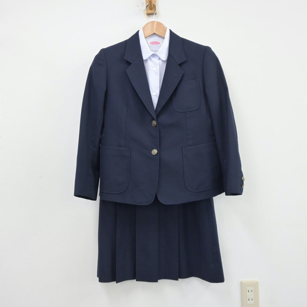 【中古】兵庫県 兵庫県立姫路飾西高等学校 女子制服 5点（ブレザー・シャツ・ベスト・スカート）sf013650