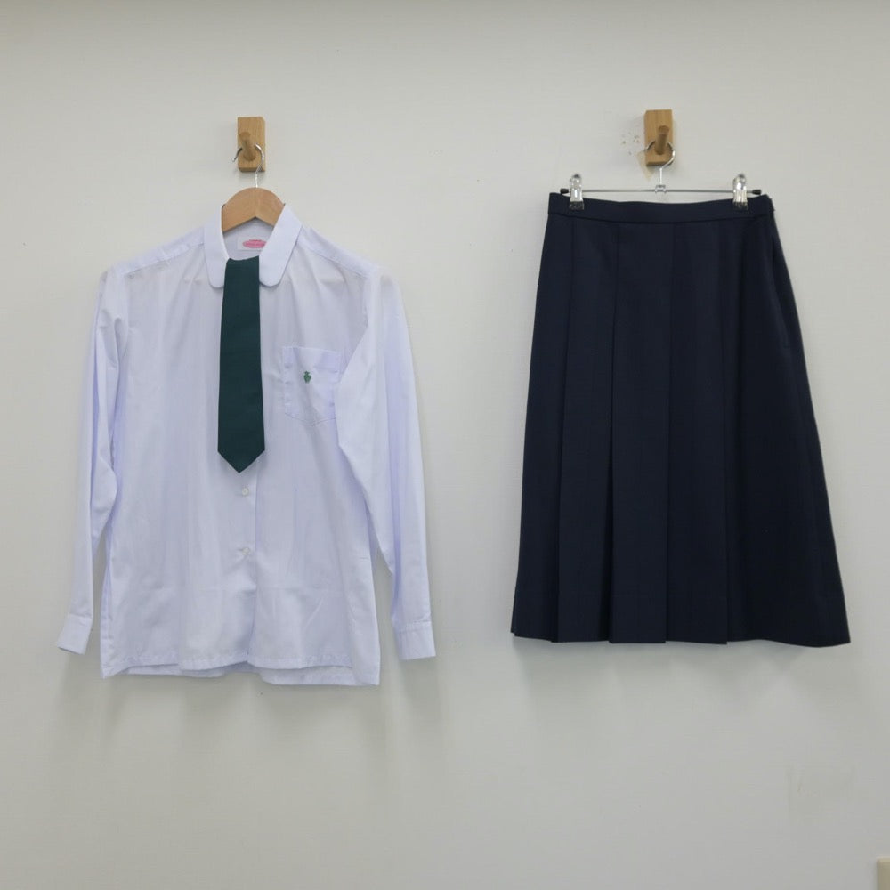 【中古】兵庫県 兵庫県立姫路飾西高等学校 女子制服 5点（ブレザー・シャツ・ベスト・スカート）sf013650