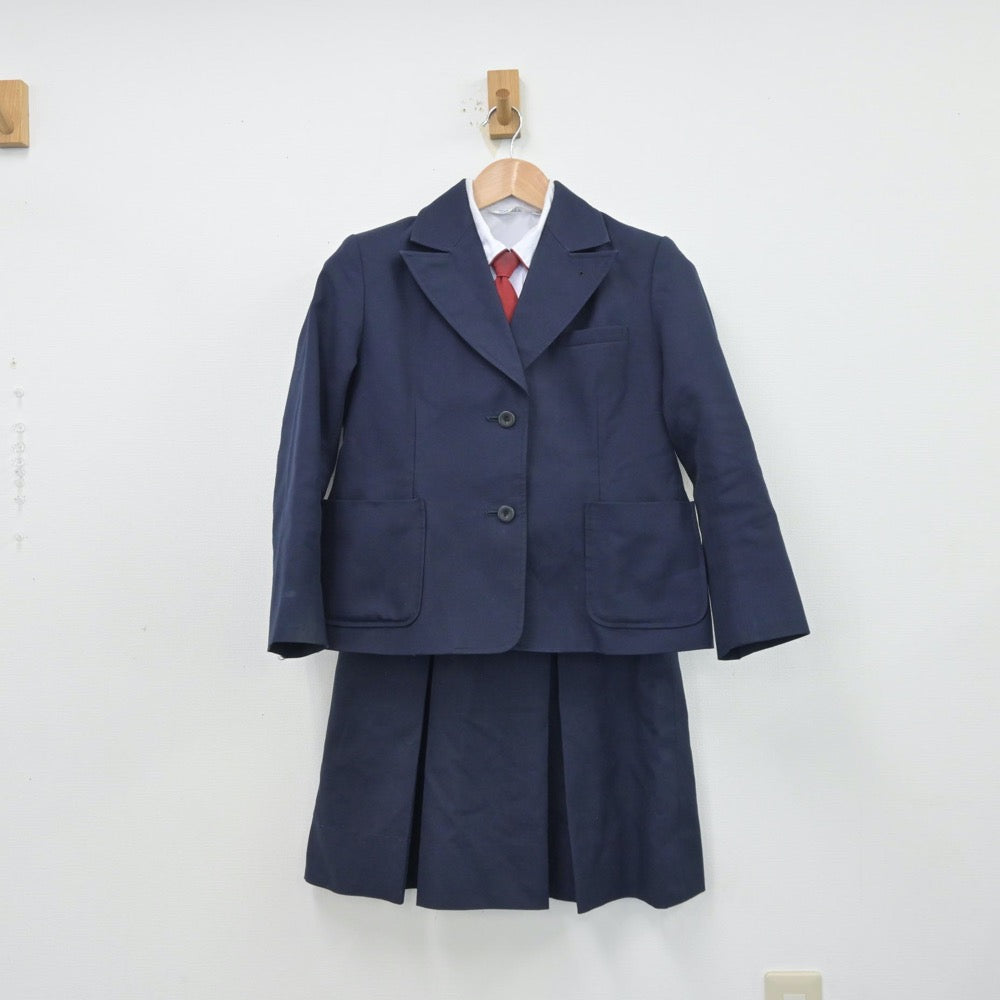 【中古】大阪府 赤坂台中学校 女子制服 5点（ブレザー・シャツ・ニット・スカート）sf013655