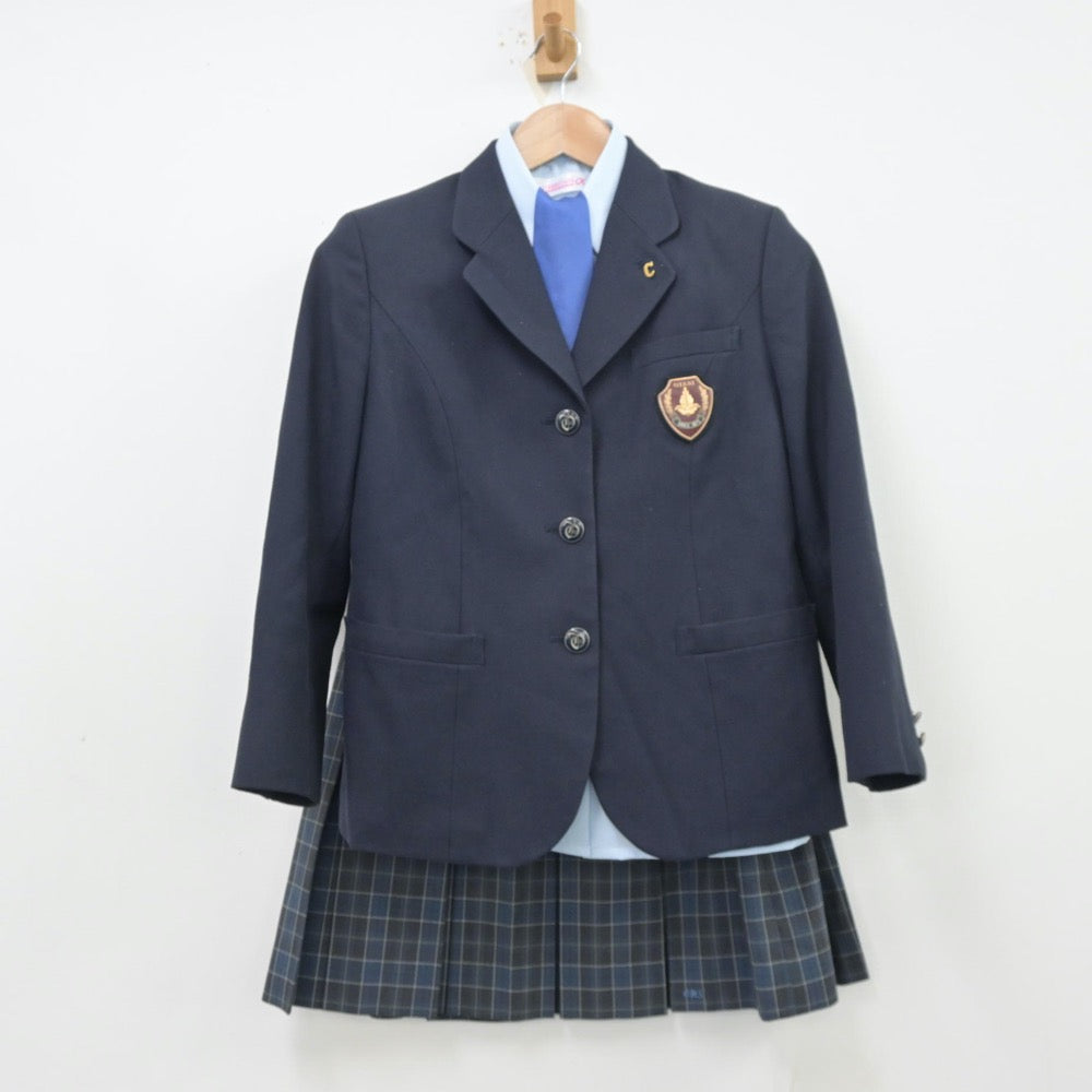 【中古】京都府 大谷高等学校 女子制服 4点（ブレザー・シャツ・スカート）sf013661