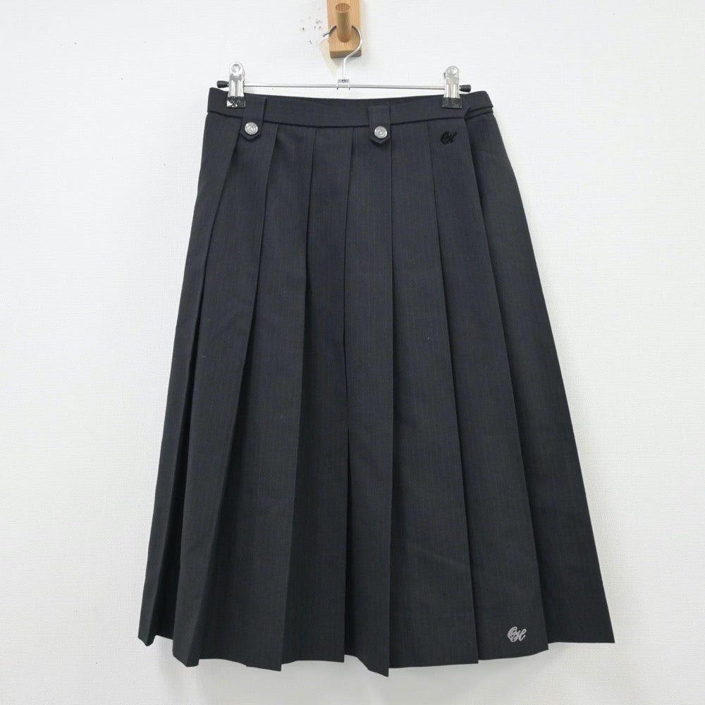 【中古】京都府 乙訓高等学校 女子制服 3点（シャツ・ニット・スカート）sf013663