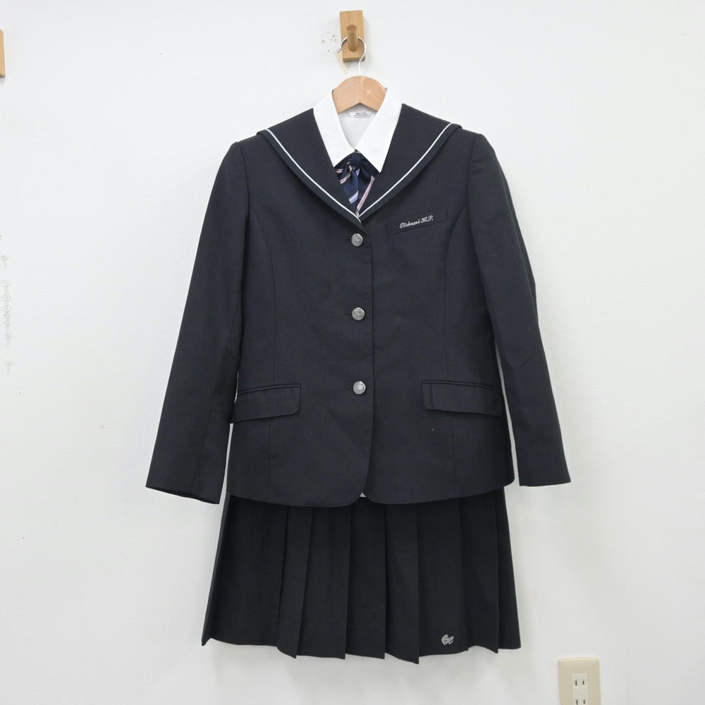 【中古】京都府 乙訓高等学校 女子制服 4点（ブレザー・シャツ・スカート）sf013664