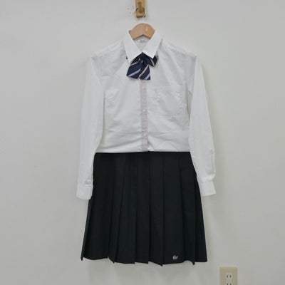 【中古】京都府 乙訓高等学校 女子制服 4点（ブレザー・シャツ・スカート）sf013664