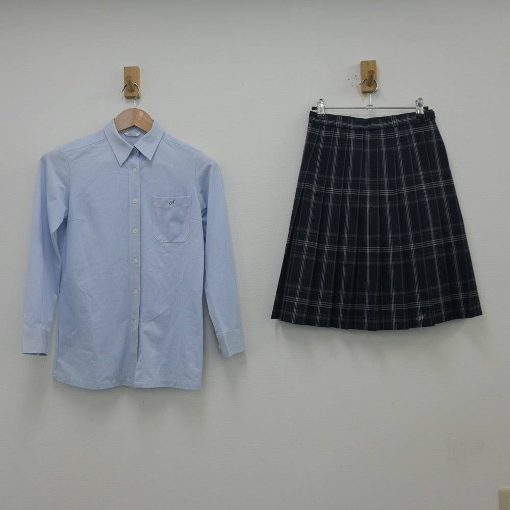 【中古】京都府 長岡京市第2中学校 女子制服 4点（ブレザー・シャツ・ニット・スカート）sf013665