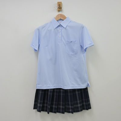 【中古】京都府 長岡京市第2中学校 女子制服 2点（シャツ・スカート）sf013668