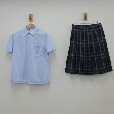 【中古】京都府 長岡京市第2中学校 女子制服 2点（シャツ・スカート）sf013668