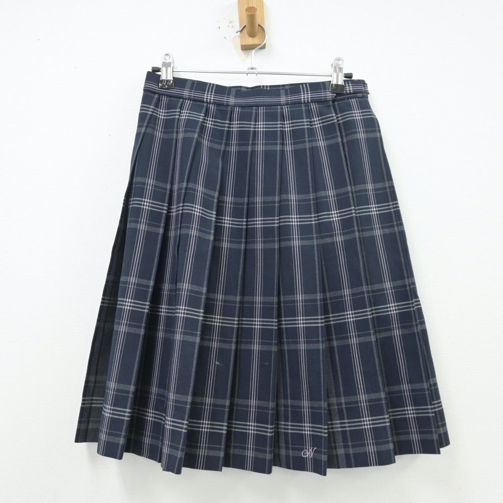 【中古】京都府 長岡京市第2中学校 女子制服 2点（シャツ・スカート）sf013668