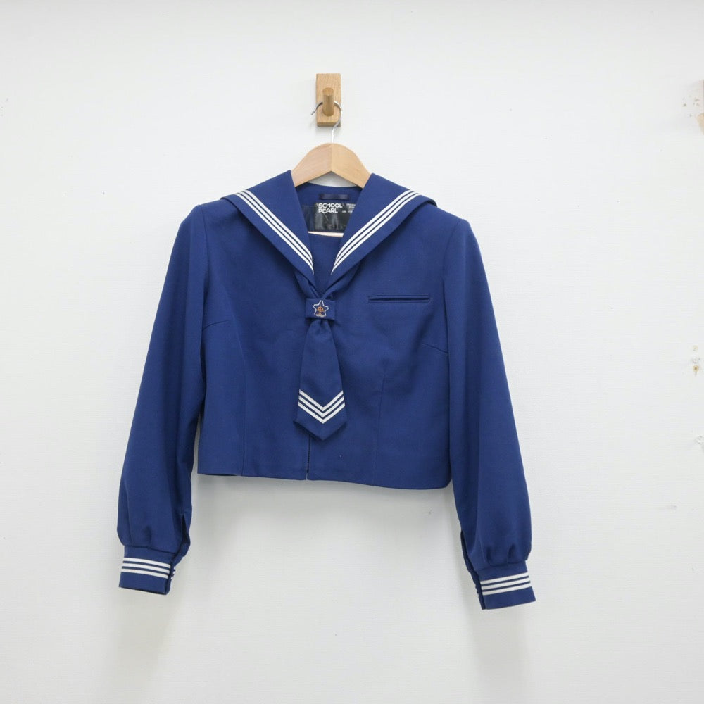 【中古】埼玉県 大相模中学校 女子制服 3点（セーラー服・ジャンパースカート）sf013669