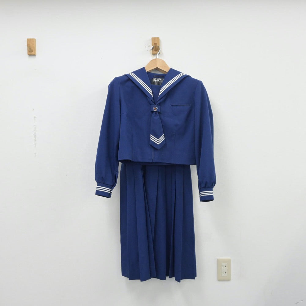 【中古】埼玉県 大相模中学校 女子制服 3点（セーラー服・ジャンパースカート）sf013670