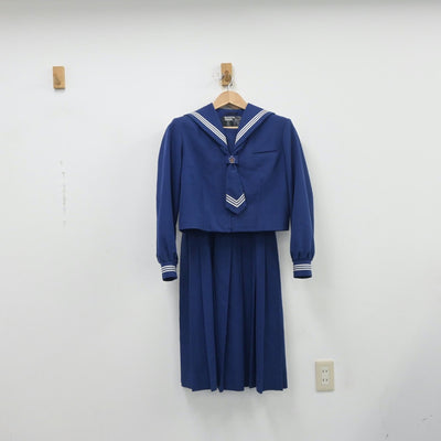 【中古】埼玉県 大相模中学校 女子制服 3点（セーラー服・ジャンパースカート）sf013671