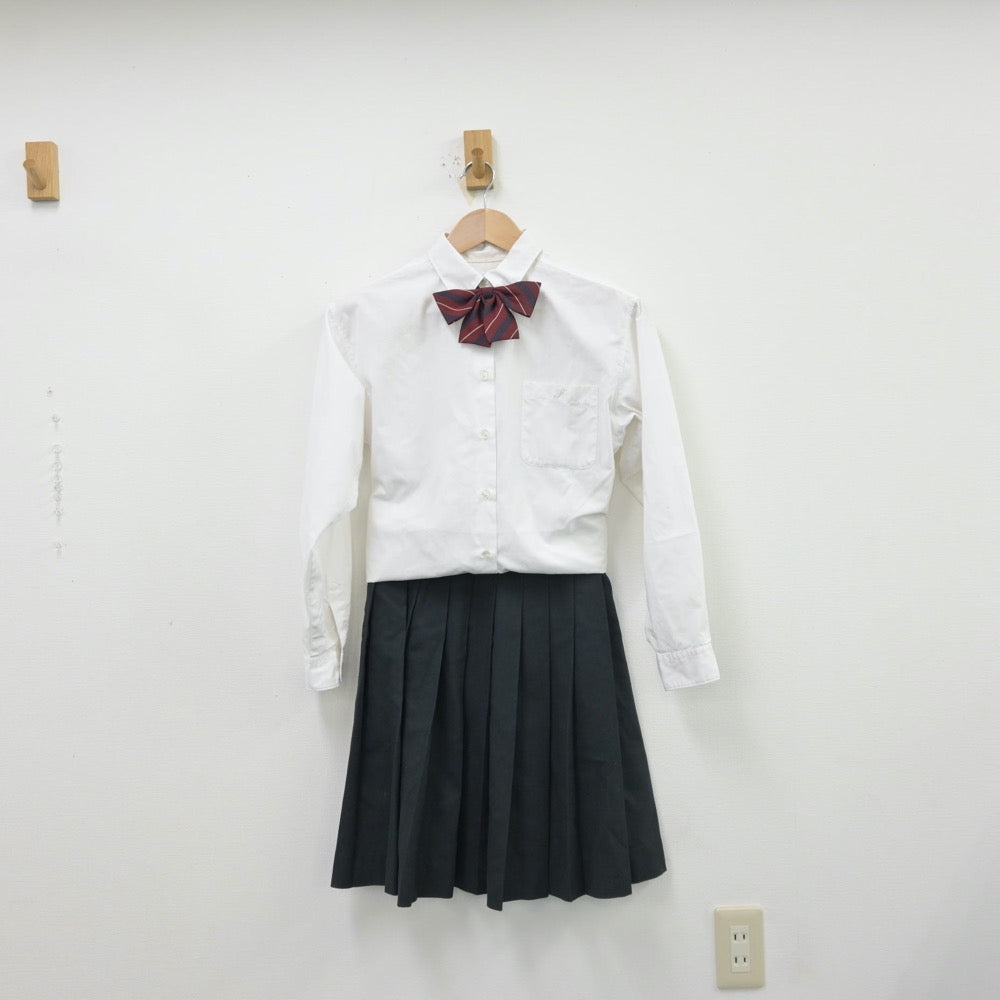 【中古】茨城県 藤代高等学校 女子制服 4点（ブレザー・シャツ・スカート）sf013675