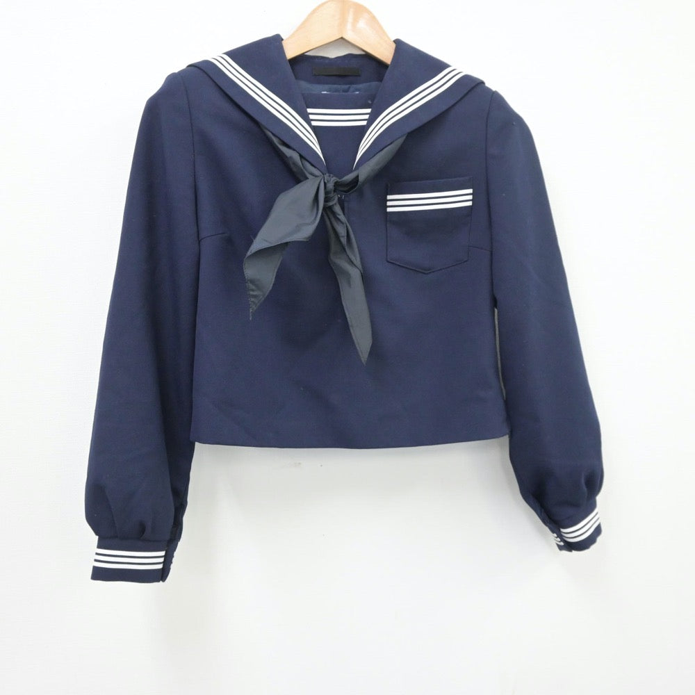 【中古】茨城県 茨城県立久慈中学校 女子制服 3点（セーラー服・スカート）sf013691