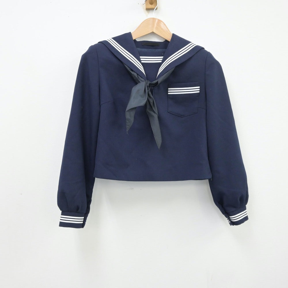 【中古】茨城県 茨城県立久慈中学校 女子制服 3点（セーラー服・スカート）sf013692