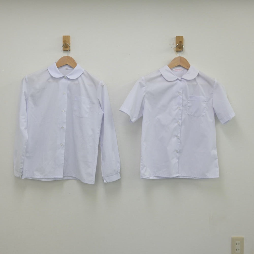 【中古】茨城県 茨城県立久慈中学校 女子制服 3点（シャツ・スカート）sf013695