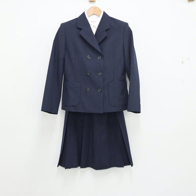 【中古】広島県 広島県立呉三津田高等学校 女子制服 6点（ブレザー・シャツ・ベスト・ニット・スカート）sf013696