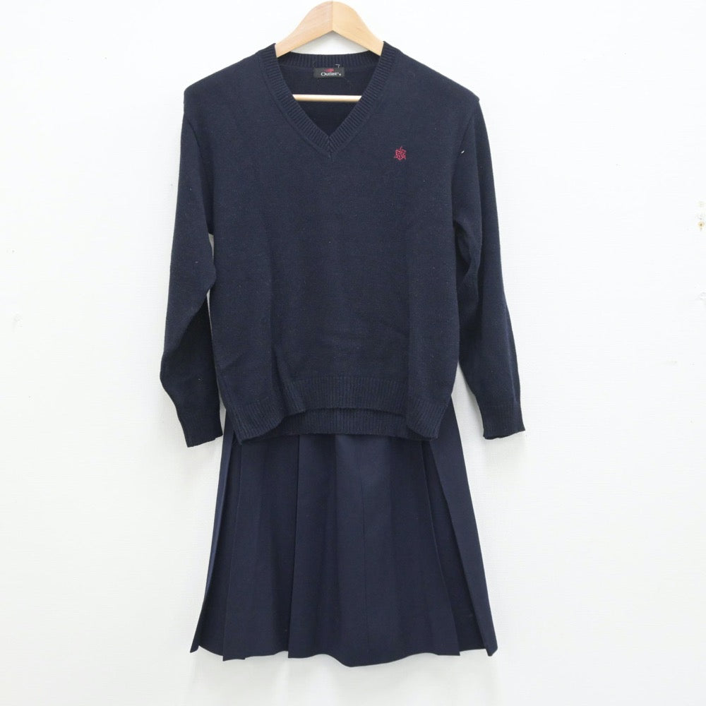 【中古】広島県 広島県立呉三津田高等学校 女子制服 6点（ブレザー・シャツ・ベスト・ニット・スカート）sf013696