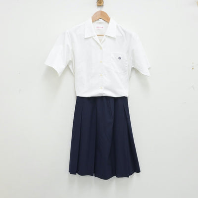 【中古】広島県 広島県立呉三津田高等学校 女子制服 2点（シャツ・スカート）sf013697