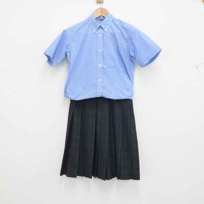 【中古】福島県 福島県立郡山東高等学校 女子制服 2点（シャツ・スカート）sf013704