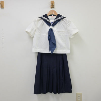 【中古】千葉県 成田高校付属中学校 女子制服 5点（セーラー服・セーラー服・スカート）sf013736