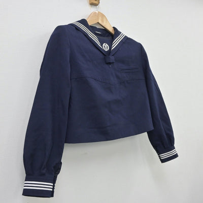 【中古】千葉県 成田高校付属中学校 女子制服 2点（セーラー服・セーラー服）sf013739