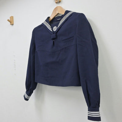 【中古】千葉県 成田高校付属中学校 女子制服 2点（セーラー服・セーラー服）sf013739