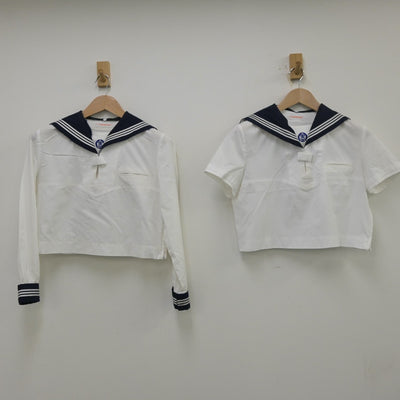 【中古】千葉県 成田高校付属中学校 女子制服 2点（セーラー服）sf013740