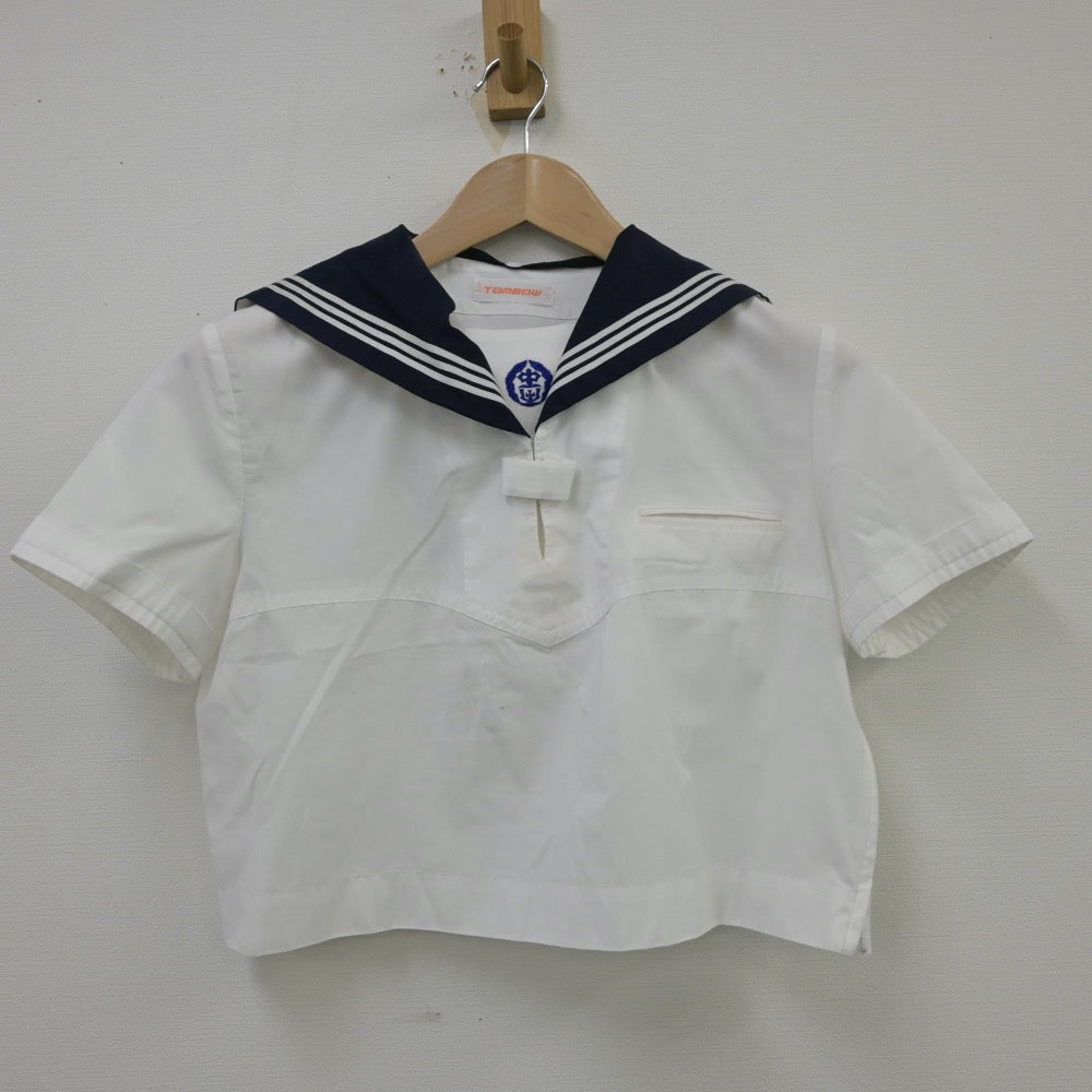 【中古】千葉県 成田高校付属中学校 女子制服 2点（セーラー服）sf013740