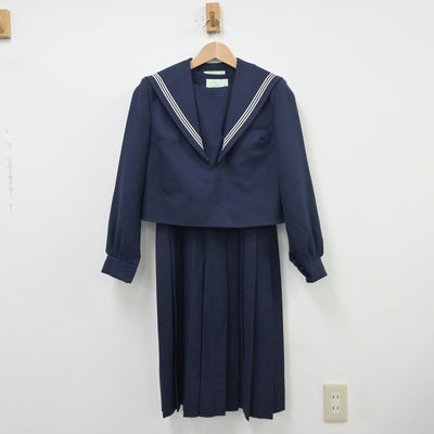 【中古】福岡県 福岡市立高宮中学校 女子制服 2点（セーラー服・ジャンパースカート）sf013746