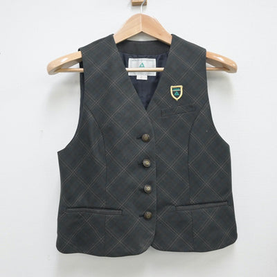 【中古】茨城県 常磐大学常磐大学高等学校 女子制服 3点（ベスト・スカート）sf013760