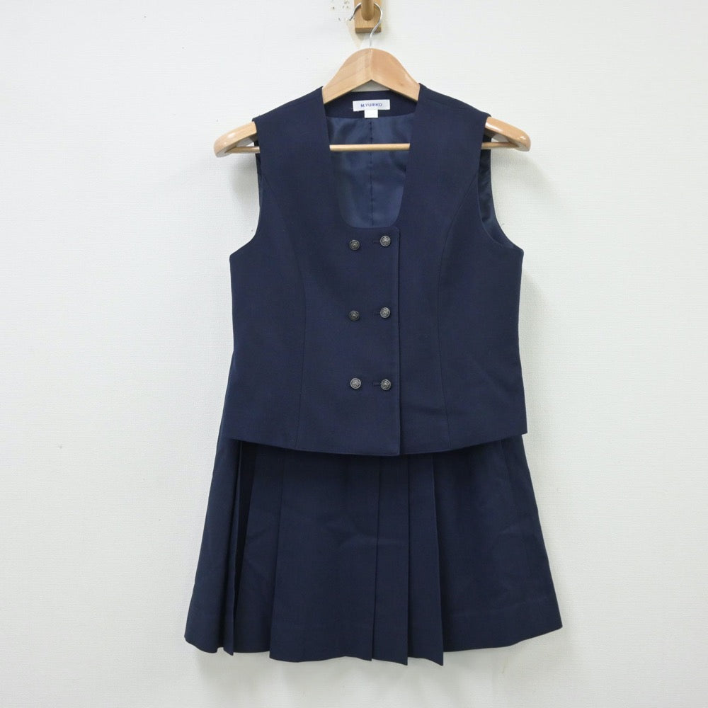 【中古】千葉県 市原中央高等学校 女子制服 6点（ブレザー・ベスト・ニット・スカート）sf013763