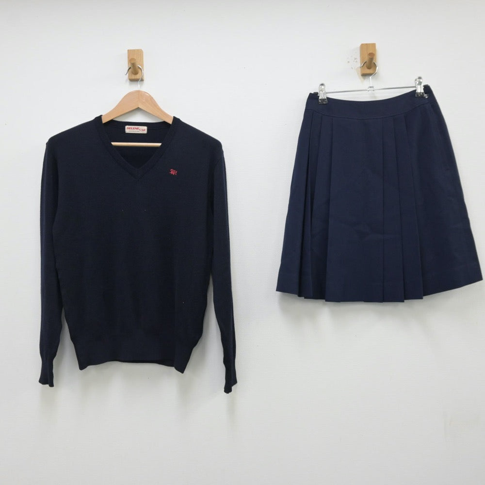 【中古】千葉県 市原中央高等学校 女子制服 6点（ブレザー・ベスト・ニット・スカート）sf013763