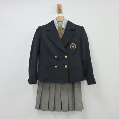 【中古】福島県 福島県立平商業高等学校 女子制服 4点（ブレザー・シャツ・スカート）sf013765