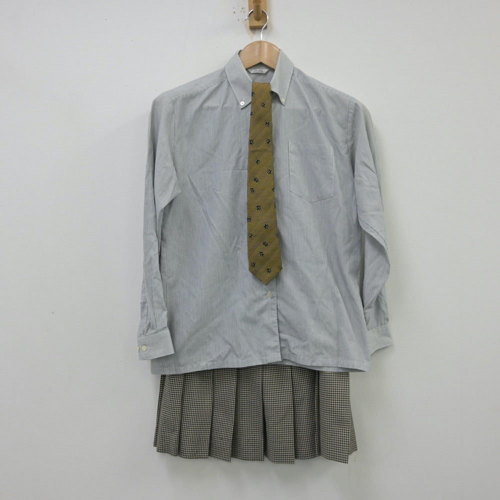 【中古】福島県 福島県立平商業高等学校 女子制服 4点（ブレザー・シャツ・スカート）sf013765