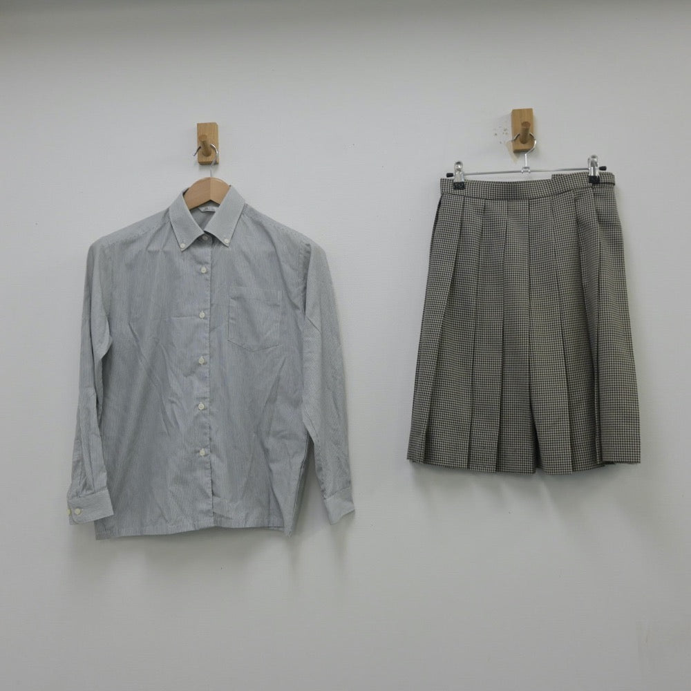 【中古】福島県 福島県立平商業高等学校 女子制服 4点（ブレザー・シャツ・スカート）sf013765