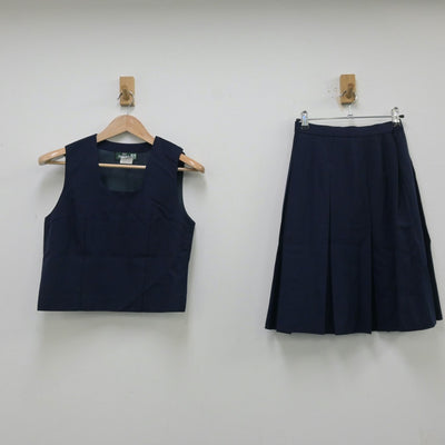 【中古】神奈川県 横浜市立松本中学校 女子制服 3点（ブレザー・ベスト・スカート）sf013778