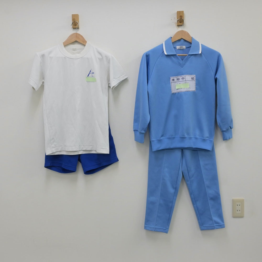 【中古】埼玉県 埼玉県草加市立青柳中学校 女子制服 4点（体操服 上・ジャージ 上・体操服 下・ジャージ 下）sf013780